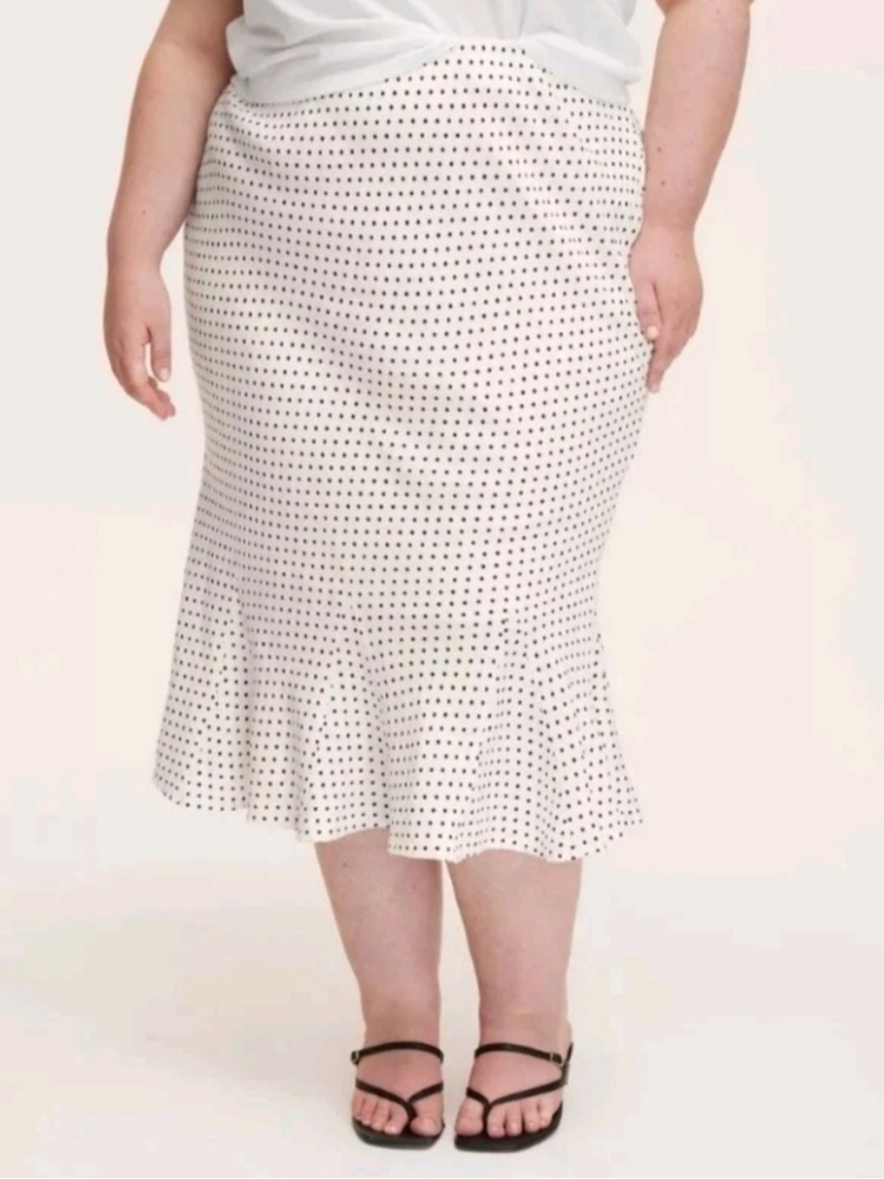 Kate Spade X Target Polka Dot Linen Trumpet Midi Skirt